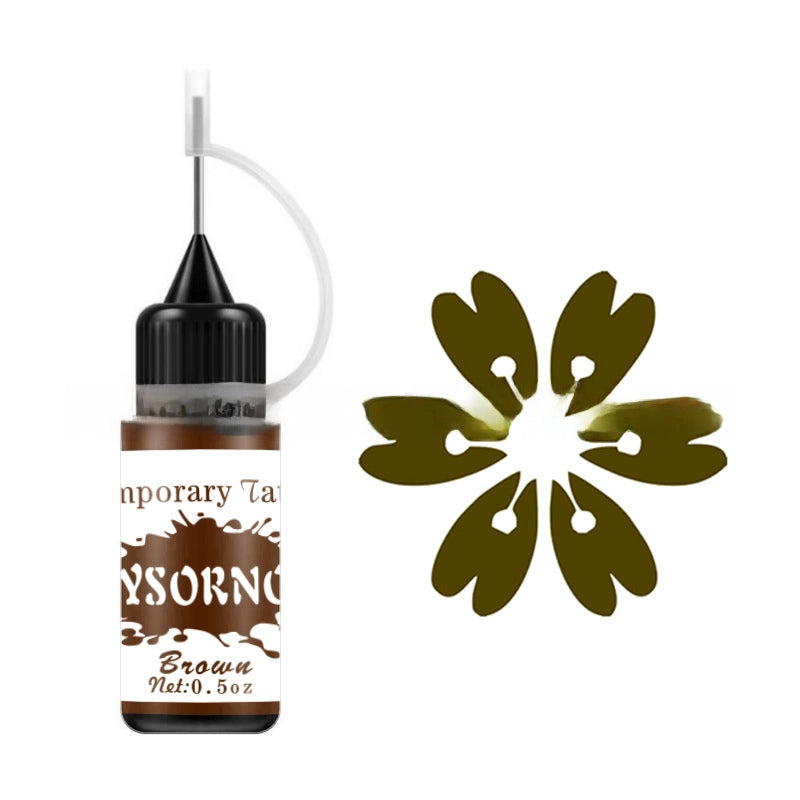 Hand-painted Pigment Color Black Henna Paste Tattoo Juice Paste Jagua Plant Paste Hollow Template