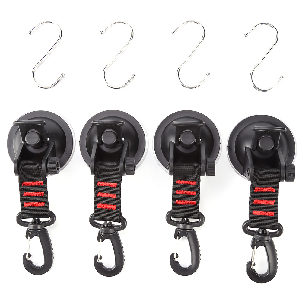 

4pcs Car Side Awning Tarp Tie Down Outdoor Suction Cup Anchor Securing Hook, 501 Original