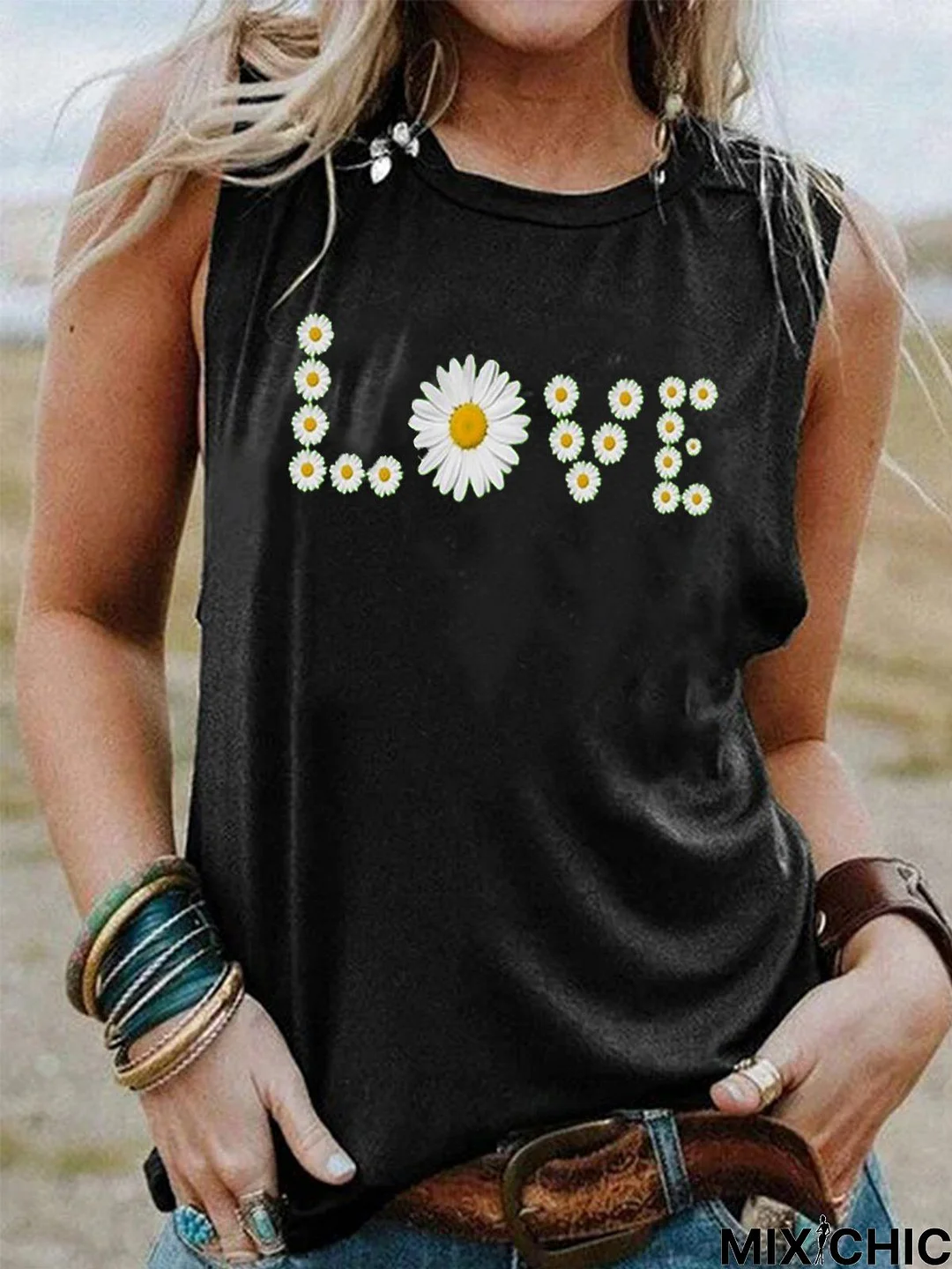 Vintage Cotton-Blend Round Neck T-shirt