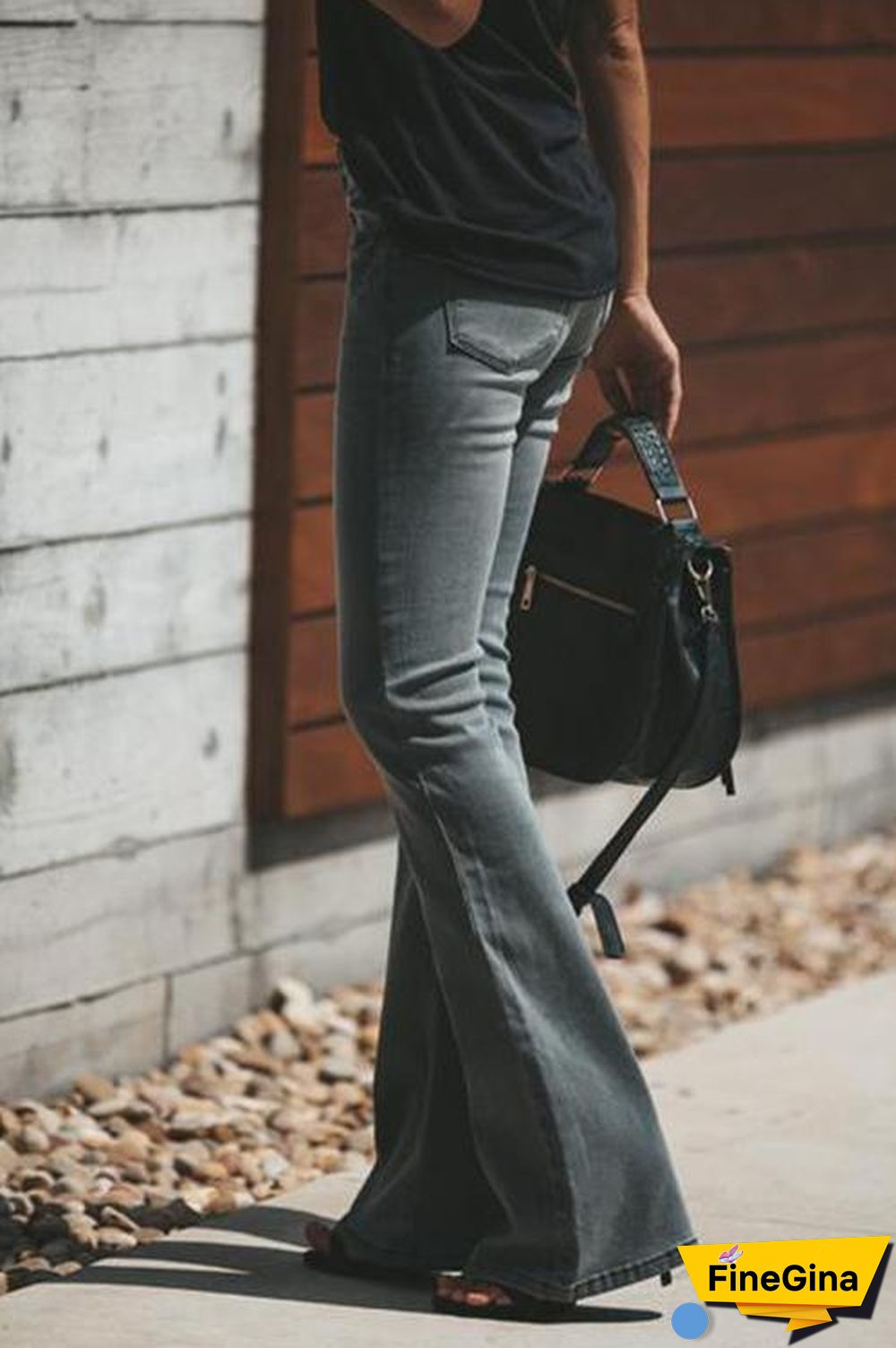 Casual Slim Flared Jeans