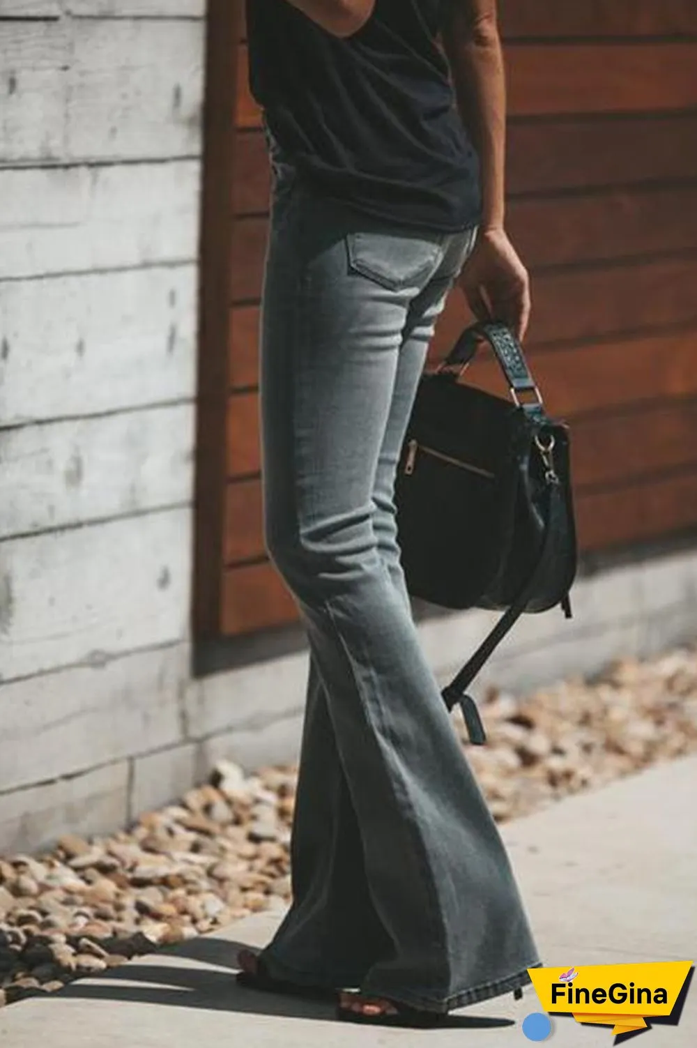 Casual Slim Flared Jeans
