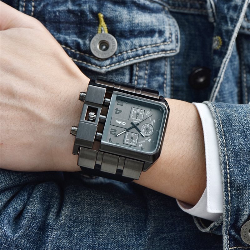 Unique Design Square Men Wristwatch
