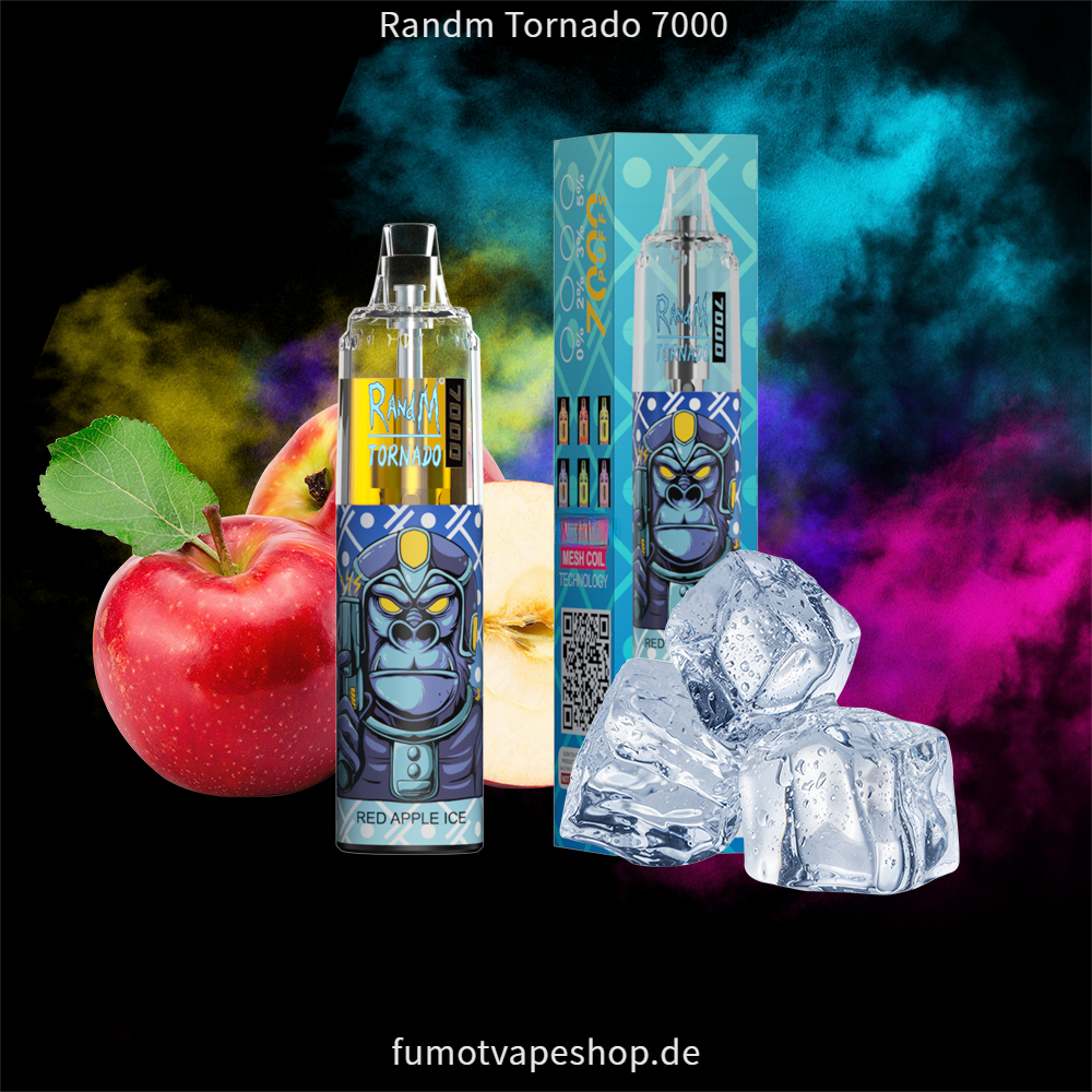 Randm Tornado 7000 ROTES APFEL-EIS  fumotvapeshop