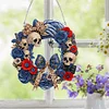 Diamond Painting Acrylic Halloween Pumpkin Wreath Hanging Pendant Kit for Decoration