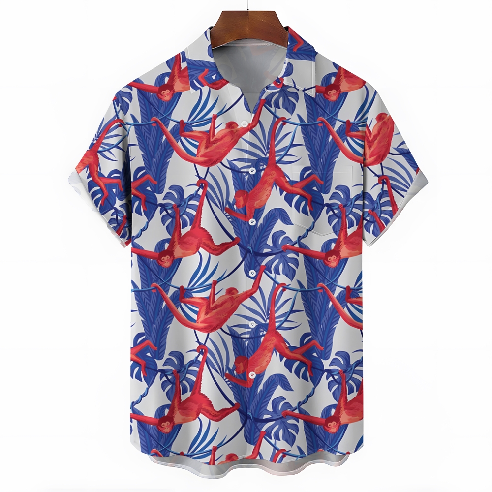 Abstract Monkey Hawaiian Shirt