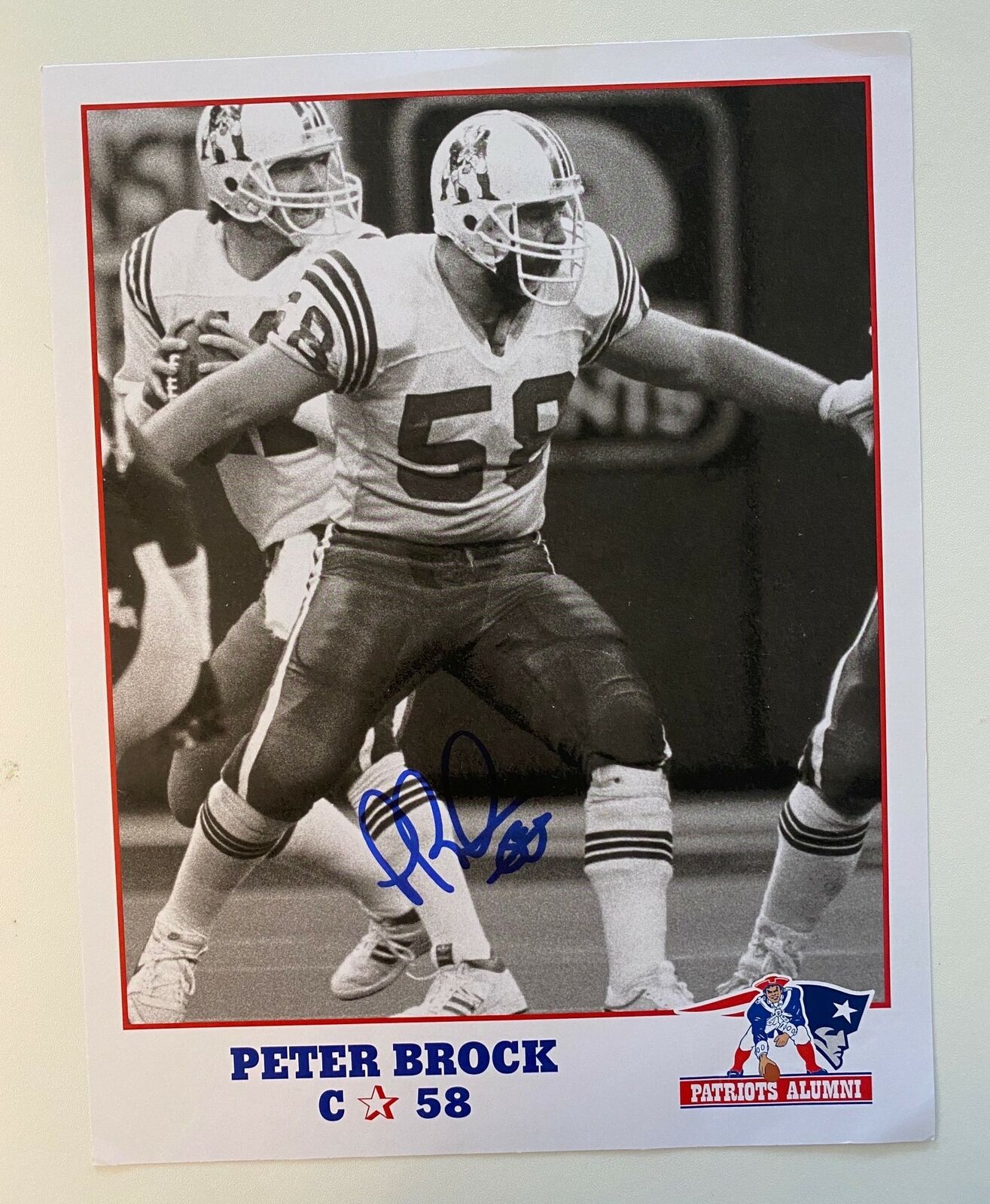 Peter Brock Signed 8.5x11 Photo Poster painting New England Patriots Colorado Buffaloe  SHIP