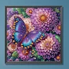 Fleurs De R&ecirc;ve Et Papillons-Peinture Diamant En Forme Sp&eacute;ciale-40 * 40CM