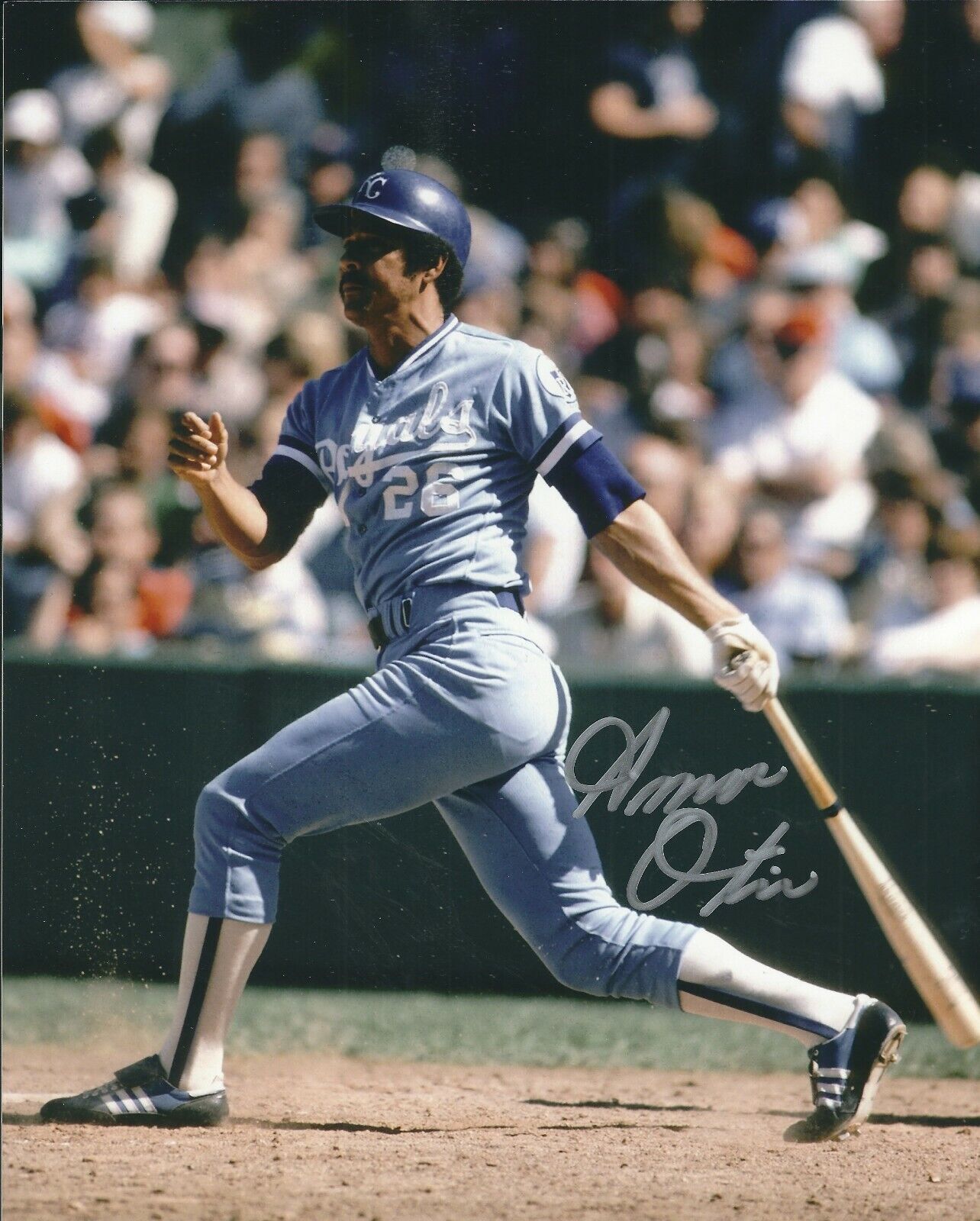 Signed 8x10 AMOS OTIS Kansas City Royals Autographed Photo Poster painting - COA