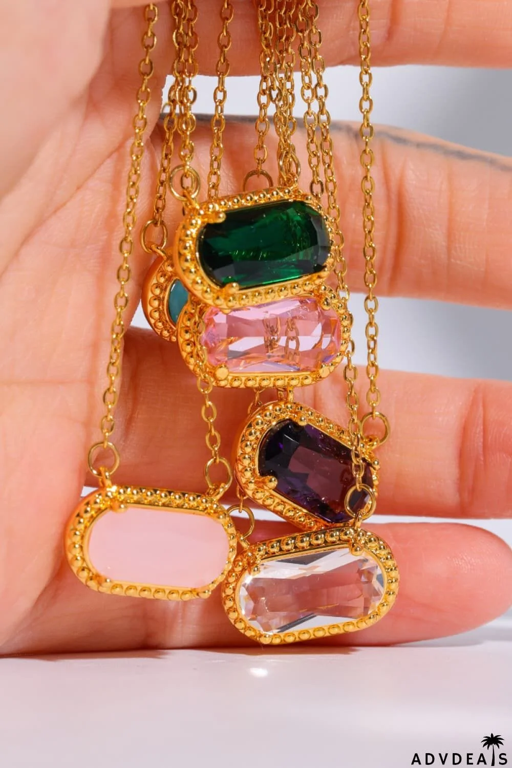 Copper 14K Gold Pleated Pendant Necklace