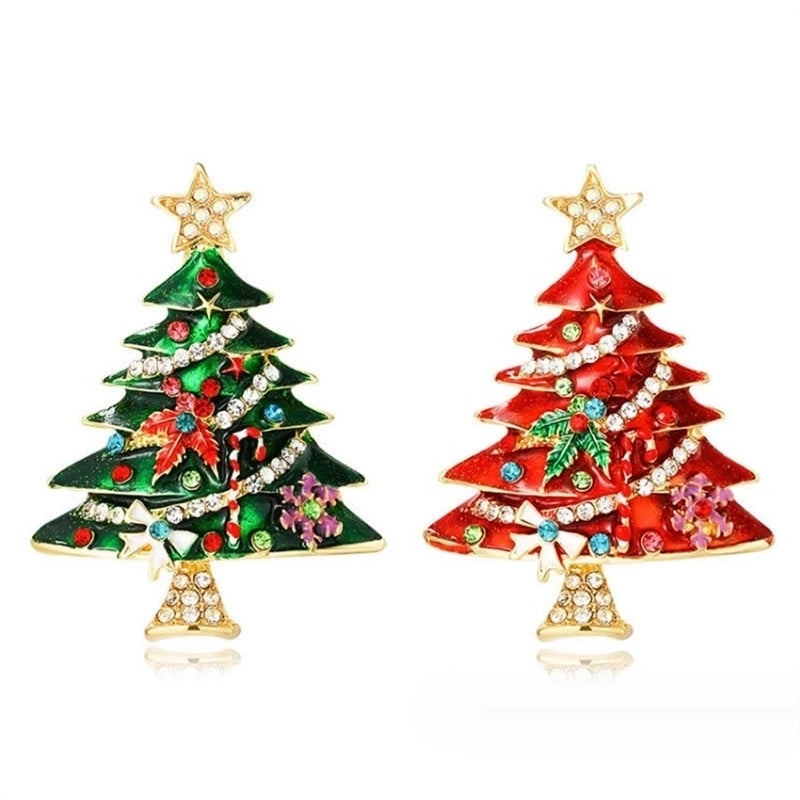 Vintage Style Pin Christmas Tree Alloy Unisex Brooches