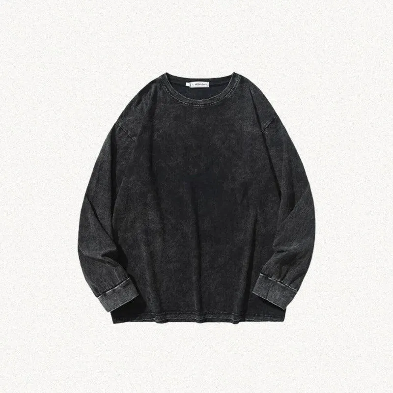 Brownm Oversized Distressed Basic Tee