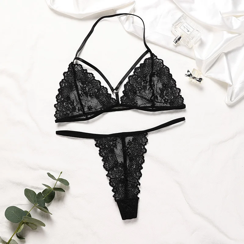Uveng Large-Size Unmarked Steel Lace Bra Female Sexy Seduction Burst Big Boobs Small Lingerie Set