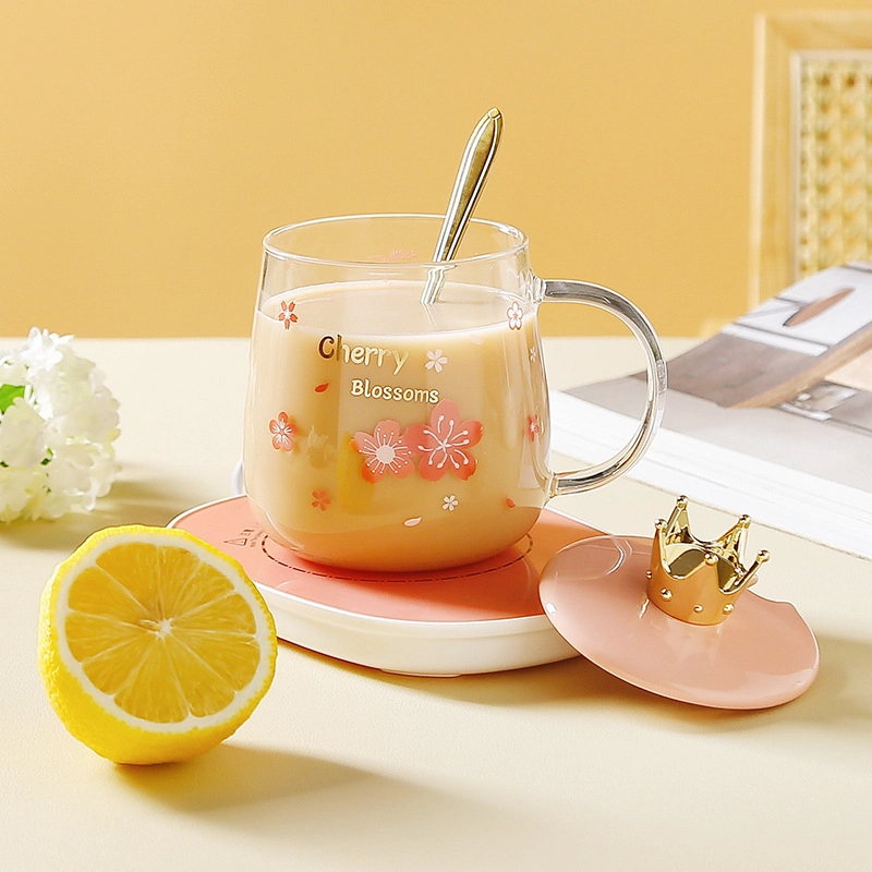 Cute Flower Glass Water Bottles 1 Set