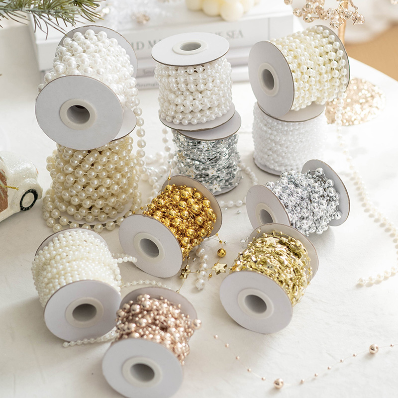 "Hromeo Christmas Ornament Beads Chain - DIY Star Decoration for Christmas Tree"