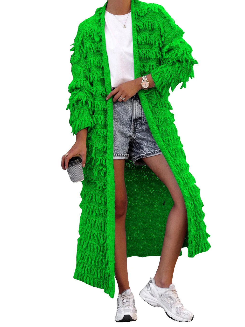 Woherb Woherb New Women's Wear Tassel Knitted Jacket-Outfit Ideas
