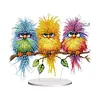 Double Sided Effect DIY Special Shaped Quirky Bird Desktop Diamond Art Kits
