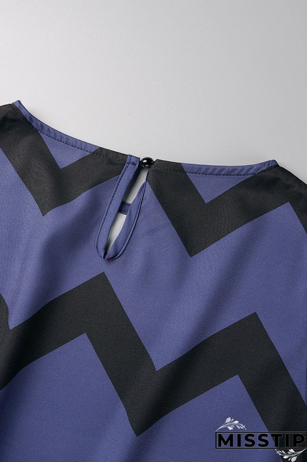 Gray Blue Daily Party Print Slit O Neck A Line Dresses