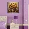 Iron Bucket Sunflower-Full Round Diamond Painting 30*30CM