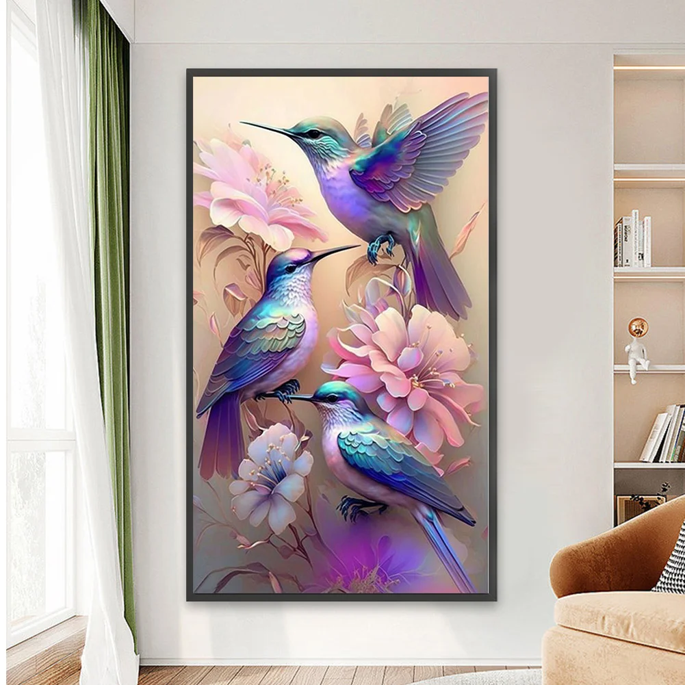 Partial AB Diamond Painting - Full Round Drill - Hummingbird(Canvas|45*75cm)