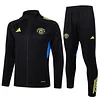 25/26 Manchester United Black long zipper  Training Jacket Set