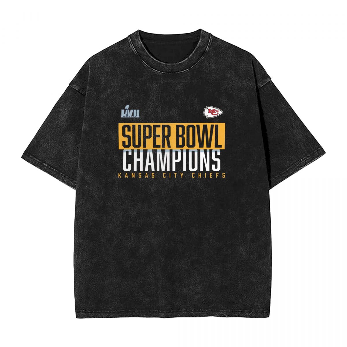 Kansas City Chiefs Super Bowl LVII Champions Foam Finger Men's Vintage Oversized T-Shirts