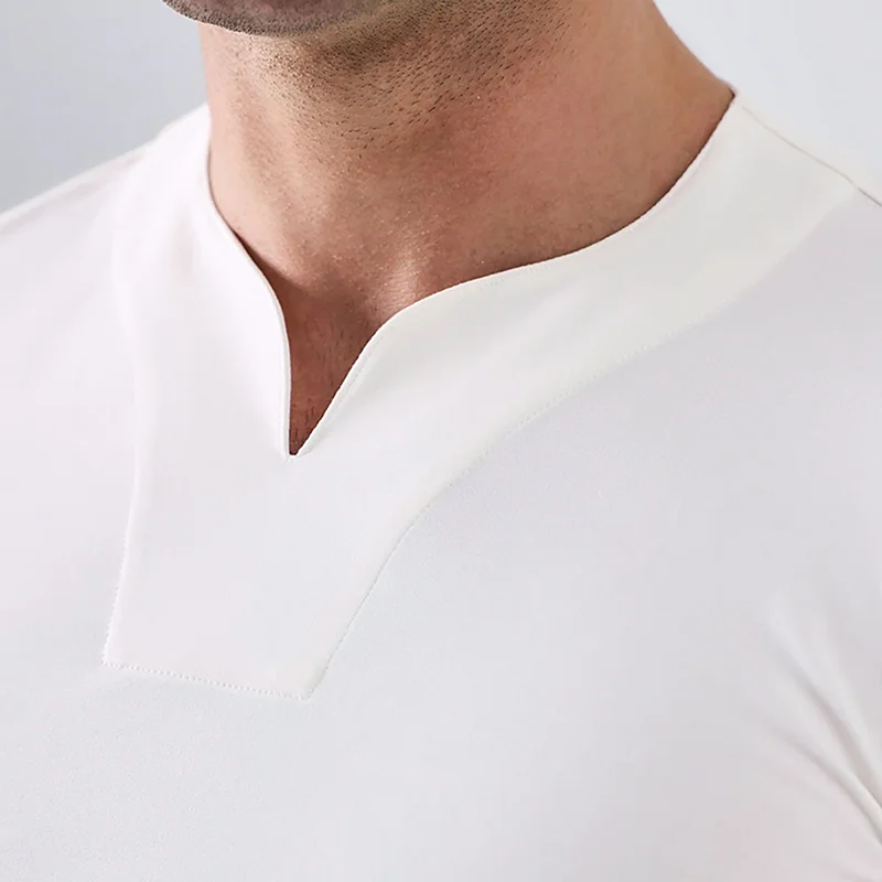 Fitness Neckline Design Tight Base T-shirt-inspireuse