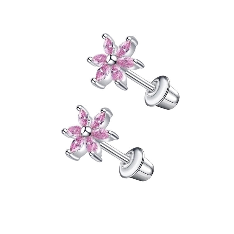 1 Pair Minimalist Cross Star Butterfly Plating Inlay Stainless Steel Zircon Ear Studs