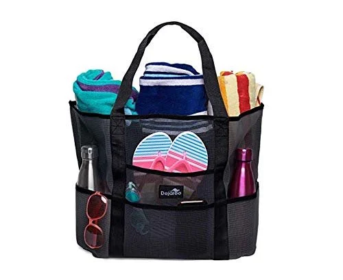 Mesh Beach Bag - Lightweight Tote Bag for Toys and Vacation Essentials  Stunahome.com