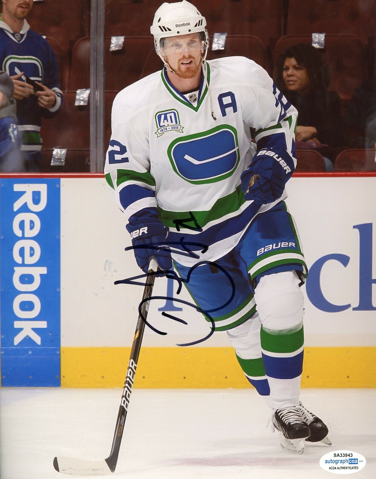 Vancouver Canucks Daniel Sedin Signed Autographed 8x10 Photo Poster painting ACOA