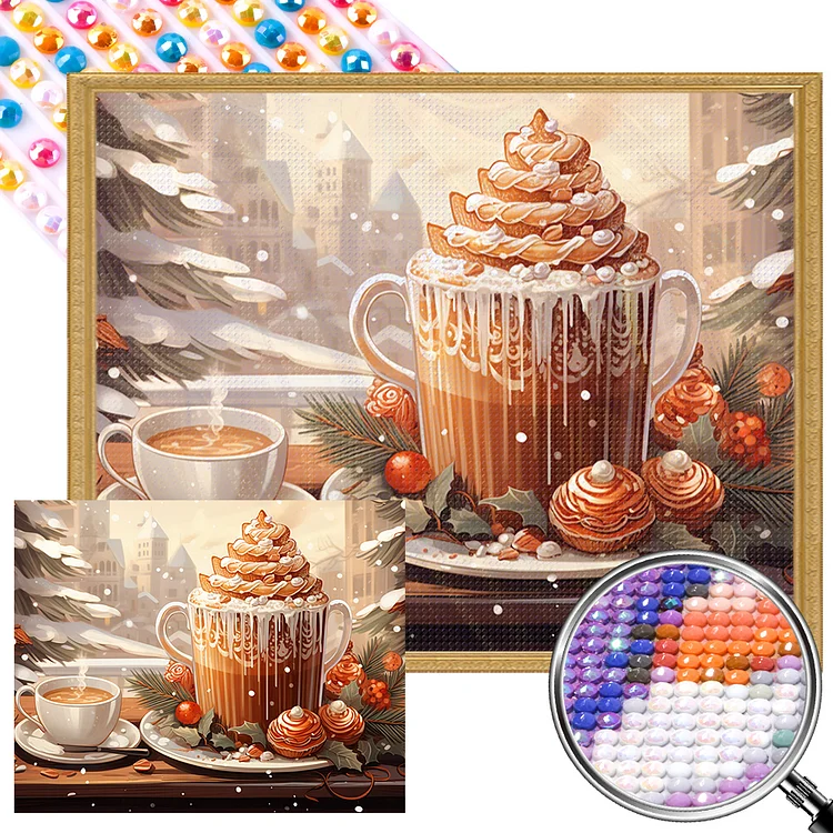 AB Diamond Painting - Full Round - Snow Season Desserts(55*45cm)