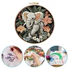 Elephant-DIY Embroidery Kit with Pattern Cotton Threads Needles Hoop 30*30cm/11.81*11.81in