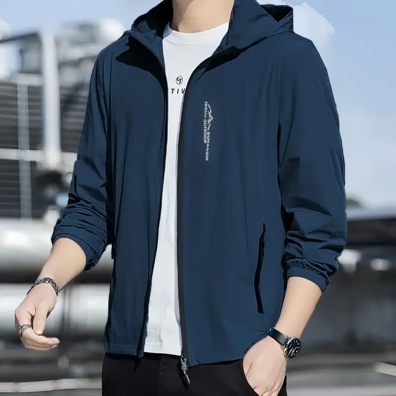 Summer Outdoor Upf50 Sun Protection Jacket For Men 2025 New Style Loose-fit Ice Silk Ultra-thin Sun Protection Clothing