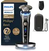 Philips Norelco Shaver i9000 Prestige Ultra, elektrick&yacute; holic&iacute; strojek na mokr&eacute; i such&eacute; holen&iacute;, tmavě břidlicov&aacute; barva, technologie SenseIQ Pro, syst&eacute;m Triple Lift & Cut, 360&deg; rotačn&iacute; břity NanoTech Precision, rychločistic&iacute; modul, XP9402/86
