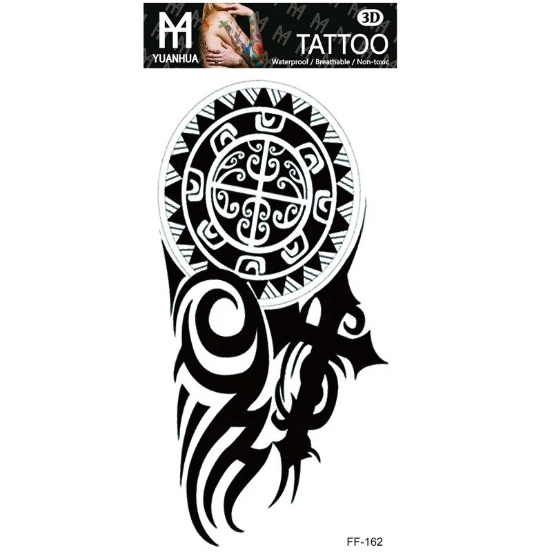 Sdrawing Forest Tattoo Sticker for Men Women Children Tiger Wolf Death Skull Temporary Tattoo Fake Henna Skeleton King Animal Tatoo