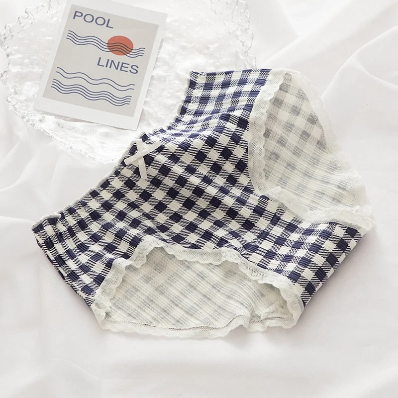Cotton Women's Underwear Fashion Bow Comfort Panties Mid Waist Seamless Thread Underpants New Girl Love Briefs Female Lingerie