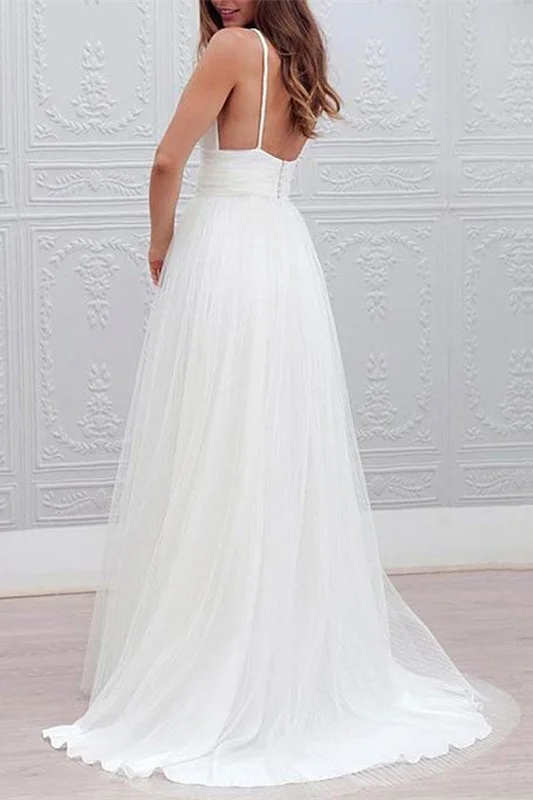 jcpenney beach dresses Sheer chiffon wedding dress ,A Line simple beach bridal gowns DW295  TANYA  BRIDAL
