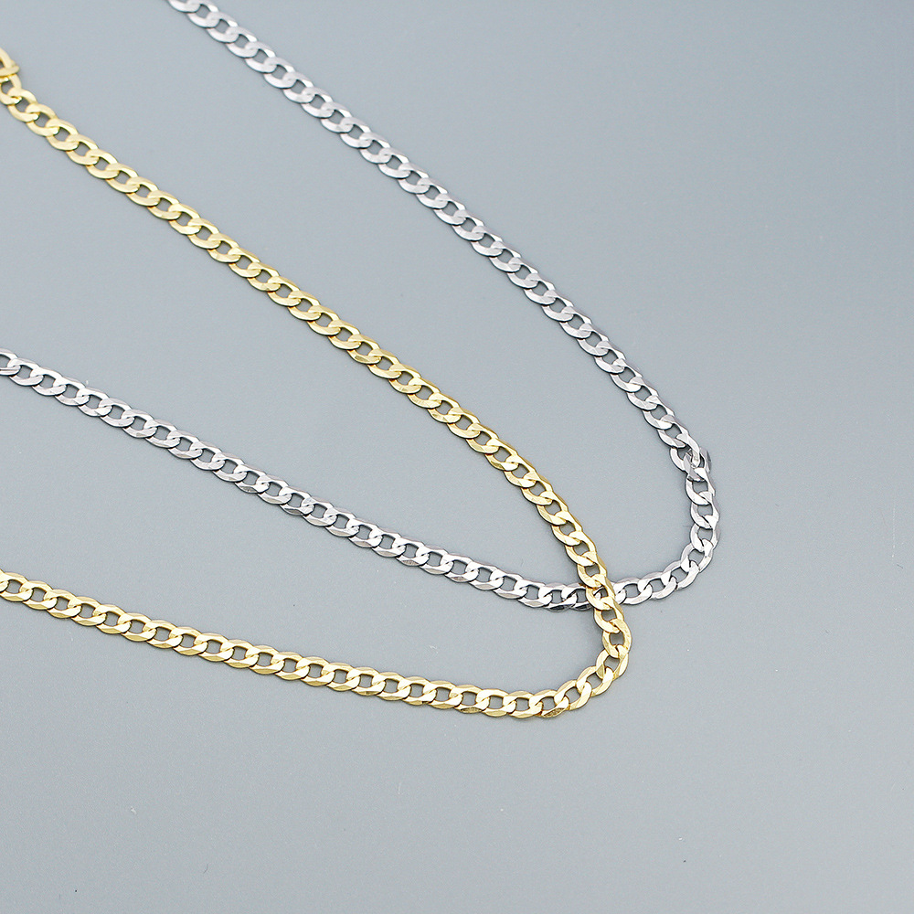 925 Sterling Silver Geometric Silver Electroplating Necklaces