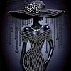 Elegante Dame - speziell geformte Diamond Painting - 30*30cm