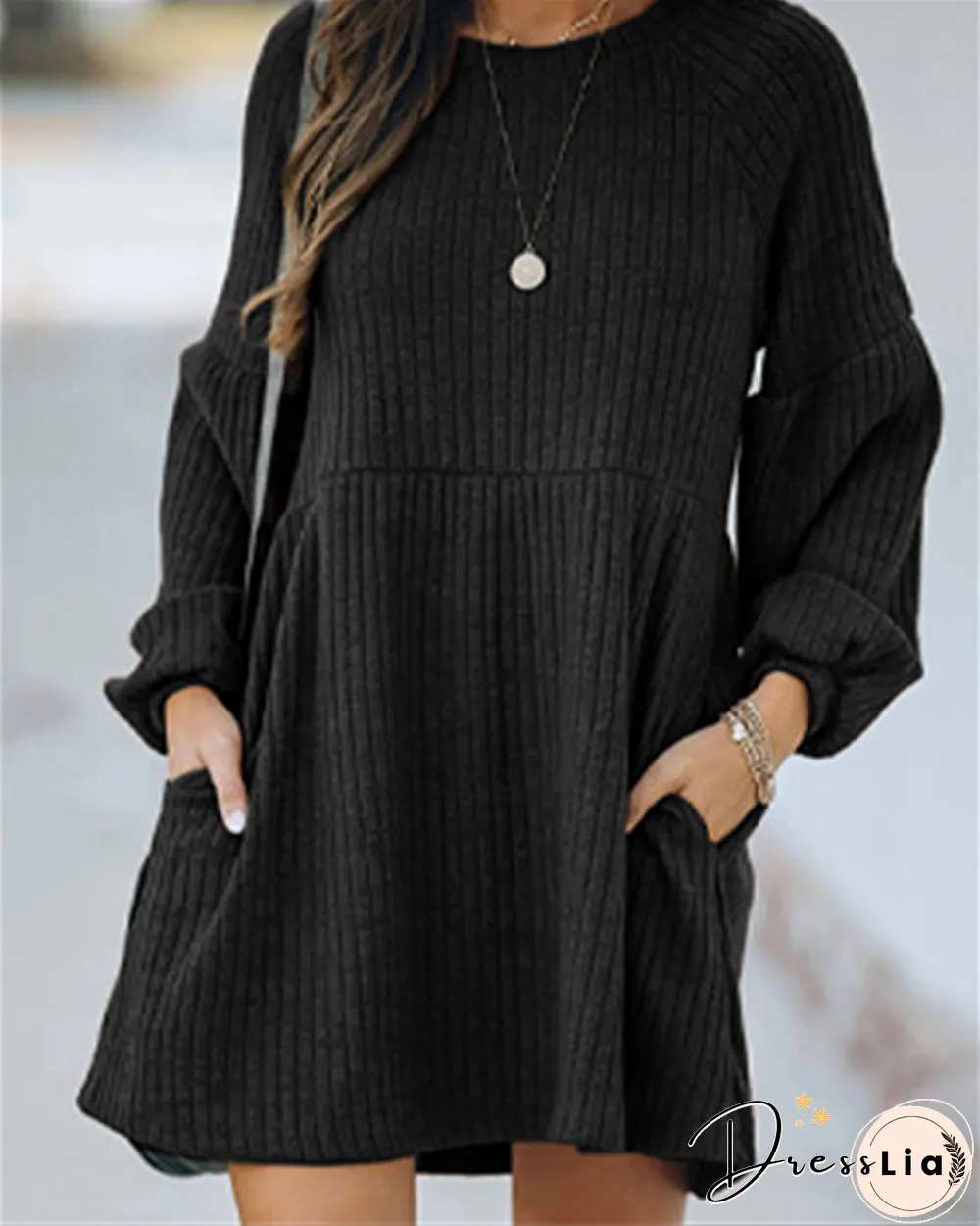 Knitted Long Sleeve Dress