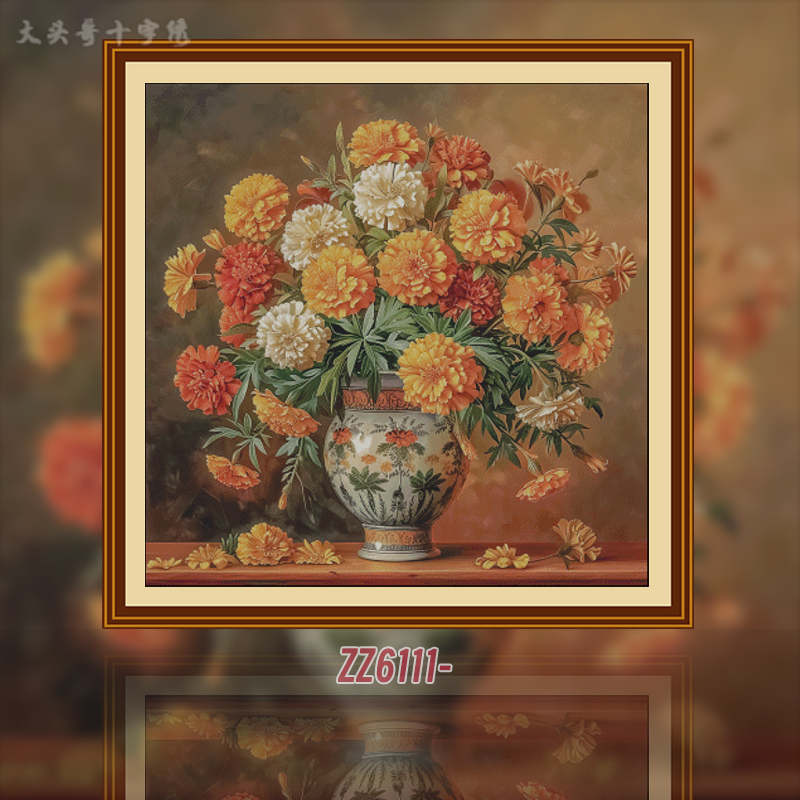 [ZZ6111-Golden Autumn Flower Language]  Painting Fairy Cross Stitch
