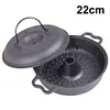 Cast Iron Roasted Sweet Potato Pan W/Lid Garlic Roaster for Picnic Camping Patio