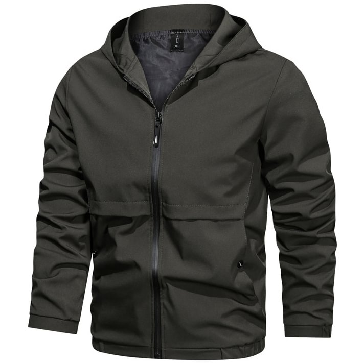 Men's Casual Solid Color Hooded Jacket-Compassnice®