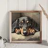 Dachshund Full 14CT 2 Strands DIY Counted Cross Stitch Kits for Beginners Adults Home Decor Cross Stitch Patterns Arts Craft Kits 15.6x15.6In tapestrymarket