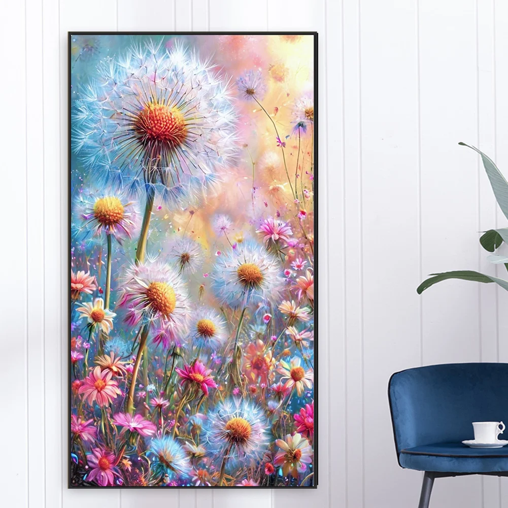 Diamond Painting - Full Round Drill - Dandelion Bushes(Canvas|40*70cm)