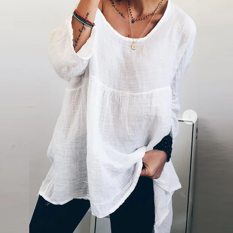 Casual Loose Chic Vintage Cotton Linen Shirt