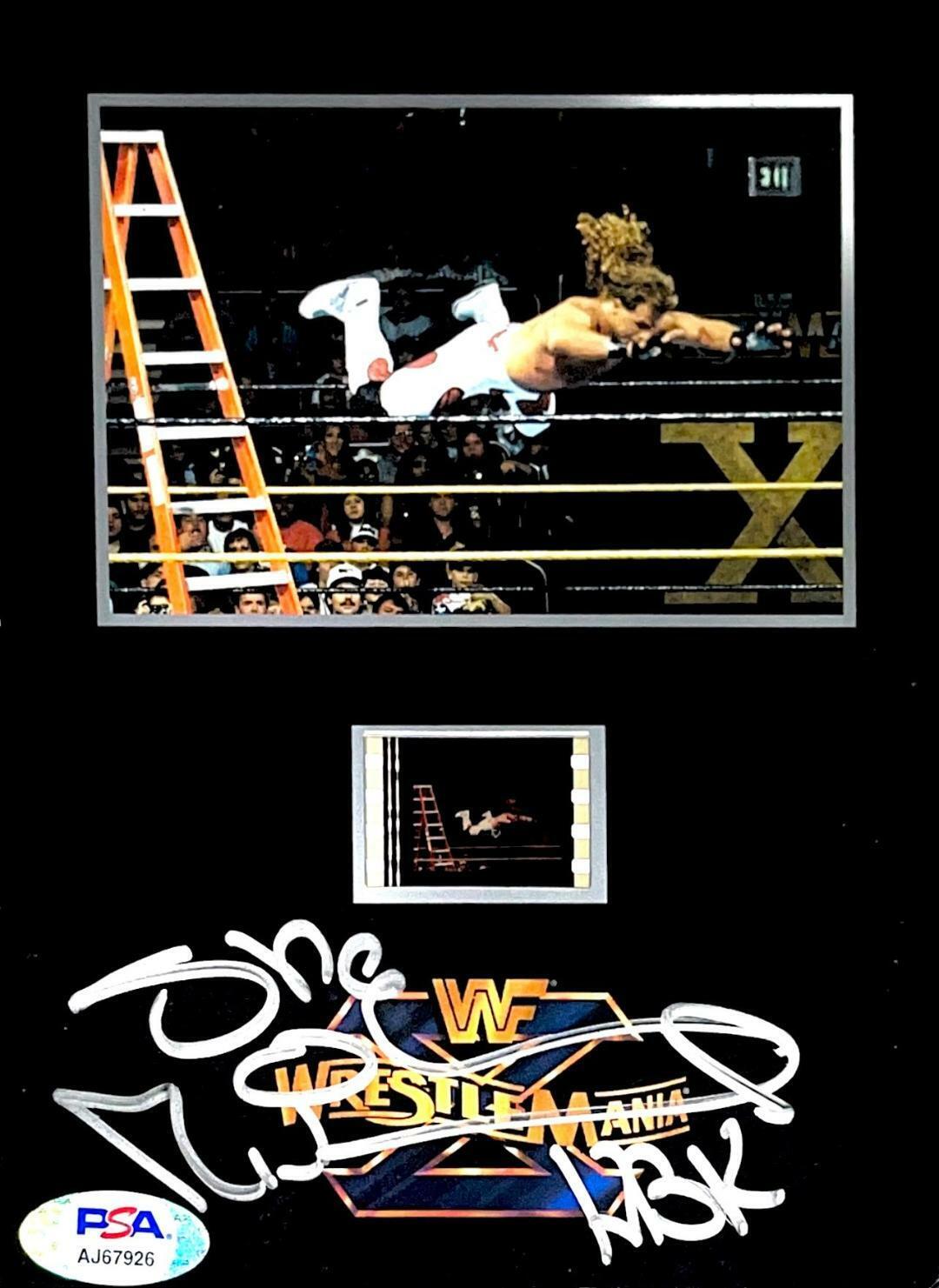 WWE SHAWN MICHAELS HAND SIGNED WRESTLEMANIA X ANTHOLOGY FILM STRIP Photo Poster painting PSA COA