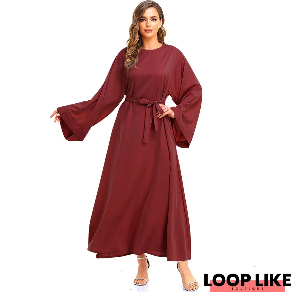 Dress Plus Size Women's Worship Dress Lace-Up Skirt Spring and Autumn