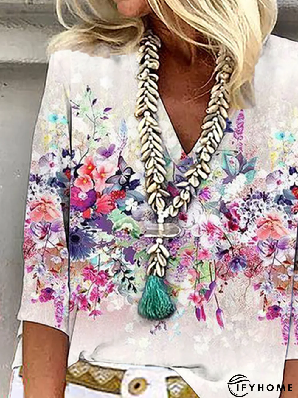 Floral Short Sleeve Top | IFYHOME