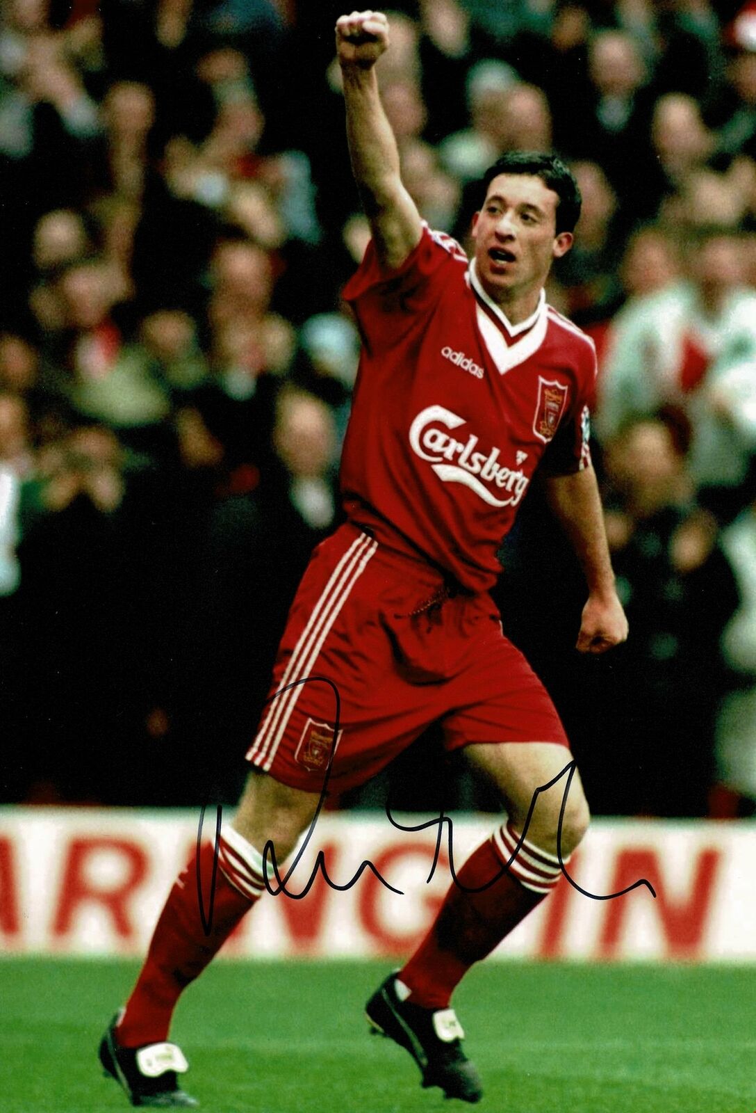 Robbie Fowler SIGNED 12X8 Photo Poster painting GENUINE Liverpool FC SIGNATURE AFTAL COA (1630)