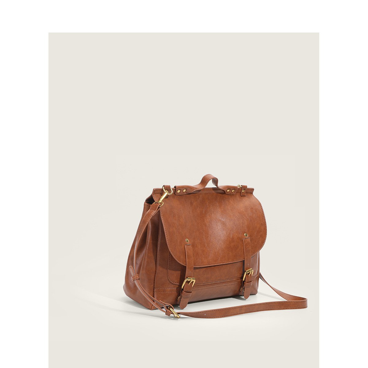 Small Literary Vintage Women's Shoulder Crossbody Messenger Bag High-grade Oily Wax Leather Cambridge Backpack